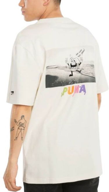 Majica Puma Downtown Graphic Tee Bela | 53159688, 1