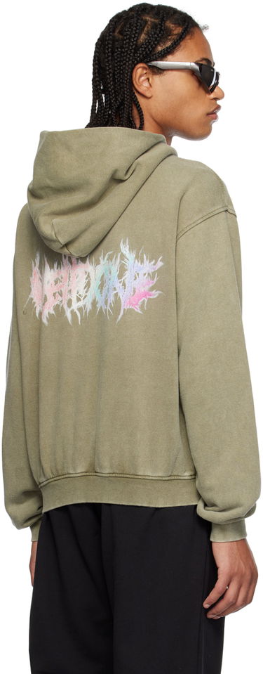 Pulover We11done Printed Hoodie Zelena | WD-TH3-23-806-U-KK, 2