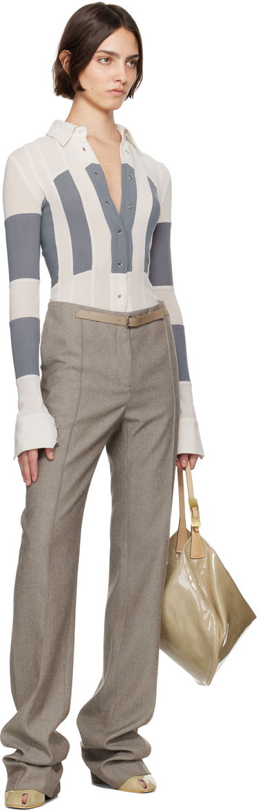 Srajce Tory Burch Tory Burch Wool Button Down Shirt Siva | 173622-034, 4