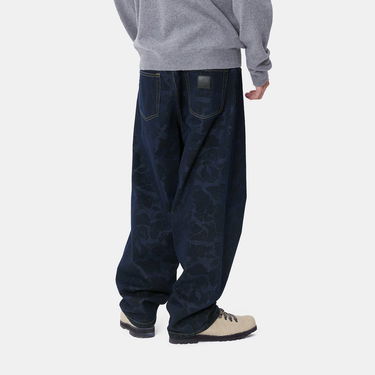 Kavbojke Carhartt WIP Relaxed Fit Printed Cotton Canvas Pants Modra | I033755_3, 2