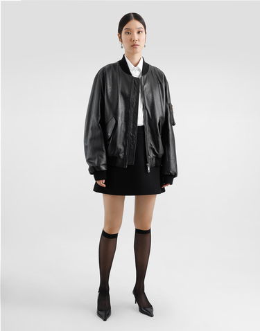 Krila Dolce & Gabbana Dolce & Gabbana A-Line Wool Crepe Miniskirt Črna | F4CYTTFU2TZN0000, 1