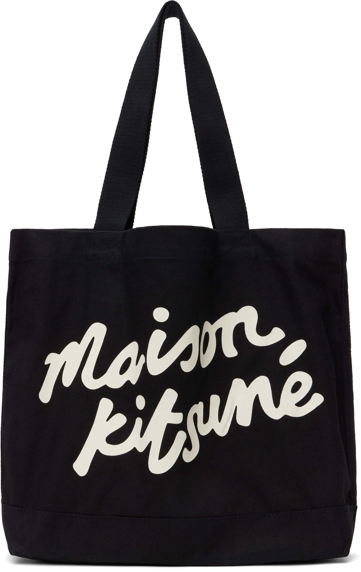 Tote bag MAISON KITSUNÉ Maison Kitsuné Handwriting Tote Bag Črna | OW05124WW9042, 0