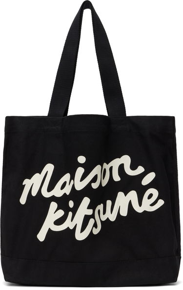 Tote bag MAISON KITSUNÉ Maison Kitsuné Handwriting Tote Bag Črna | OW05124WW9042, 0
