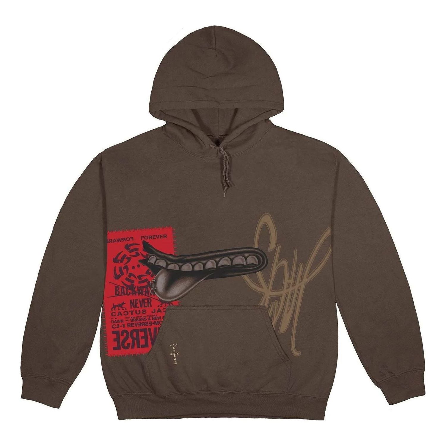 Pulover Cactus Jack by Travis Scott Travis Scott Grin Graphic Print Hoodie Rjava | CJFN-SS80, 0