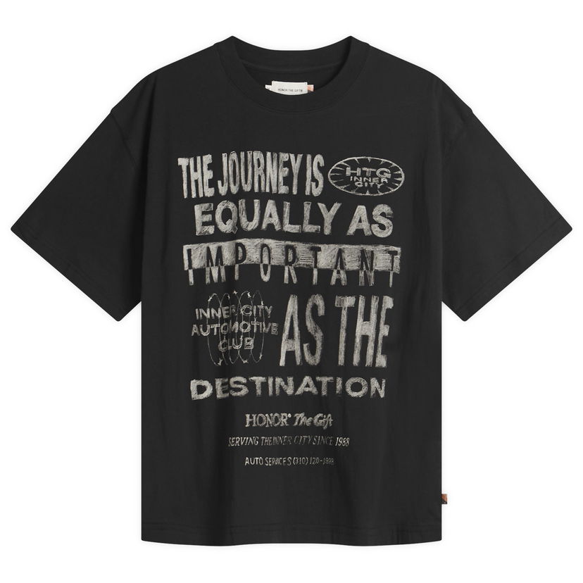 Majica Honor The Gift Travelled Journey Graphic T-Shirt, Size Large Črna | HTG250146-BLK