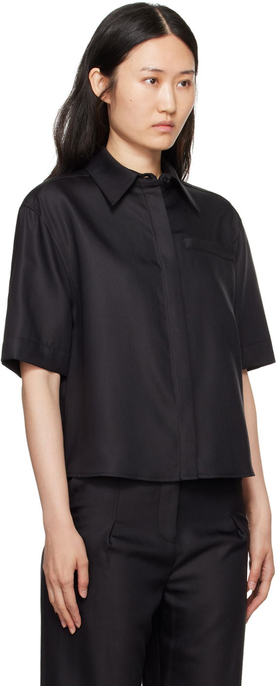 Srajce Loulou de Saison Loulou de Saison Idana Short Sleeve Shirt Črna | IDANA, 1