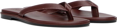 Modni dodatki Aeyde Aeyde Melody Leather Toe-Post Flip-Flops Rjava | A11-FS-FDMR08FL191-SS25-955-007, 3