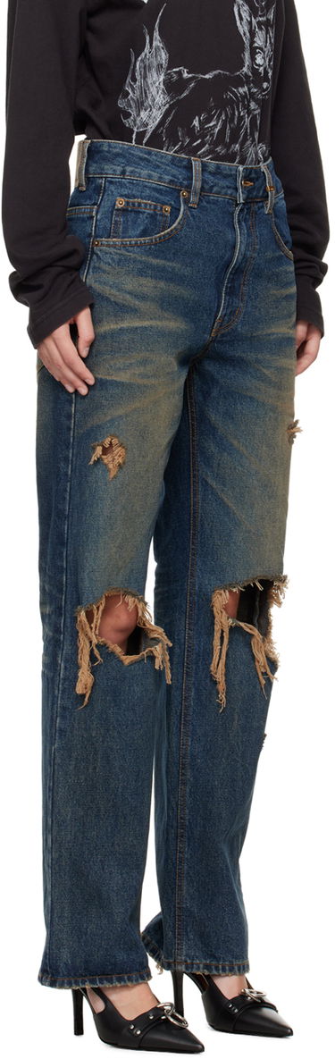 Kavbojke We11done Distressed Jeans Modra | WD-DP2-24-328-W-BL, 1