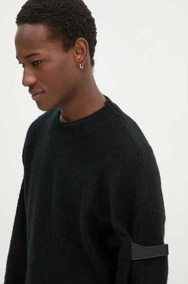 Pleteni pulover HELIOT EMIL Lightweight Wool Sweater Črna | AW24.M.07.067.BLK01, 6