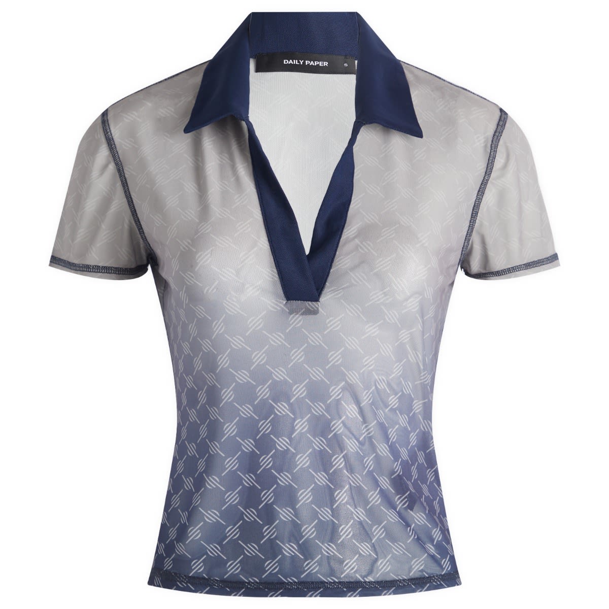 Polo majica DAILY PAPER Daily Paper Women's Mesh Monogram Polo Top Siva | 2511088, 0