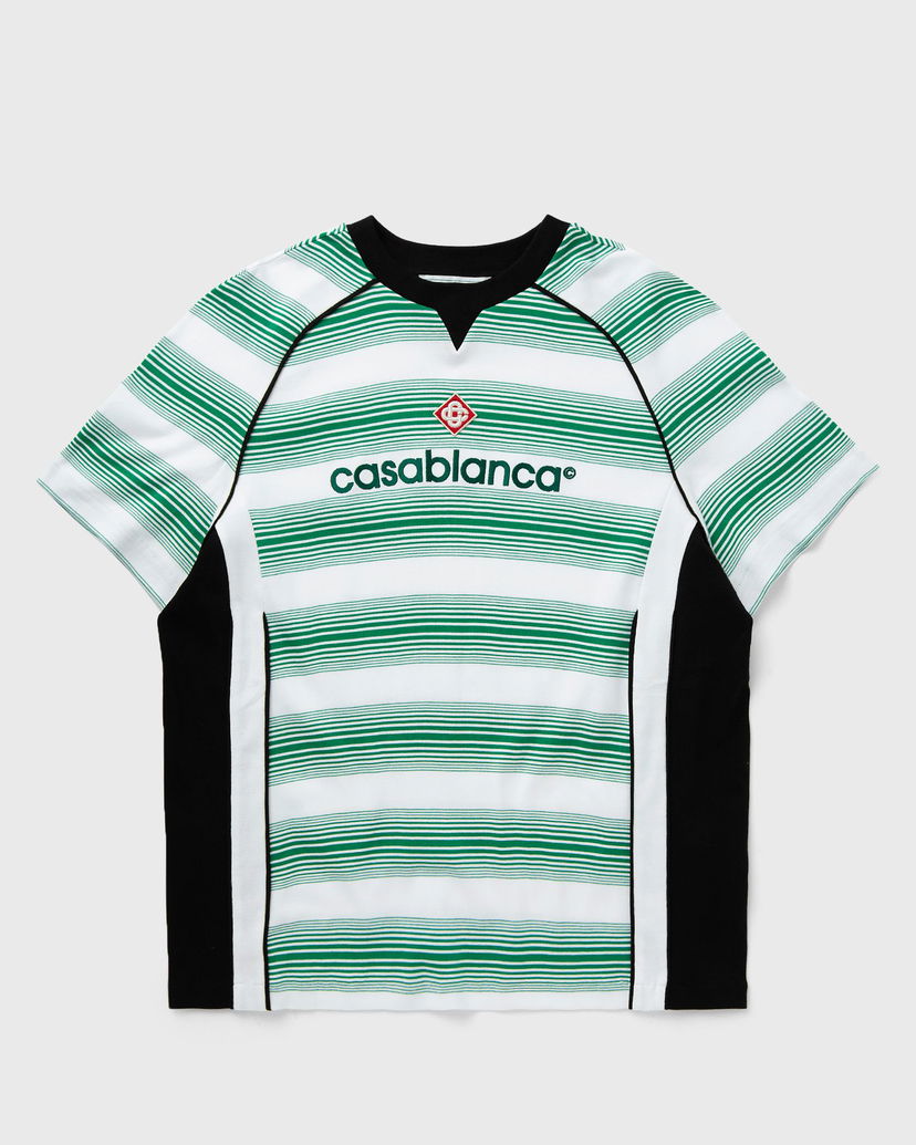 Majica Casablanca LOGO STRIPE PANELLED T-SHIRT Zelena | MS24-JTP-239-01