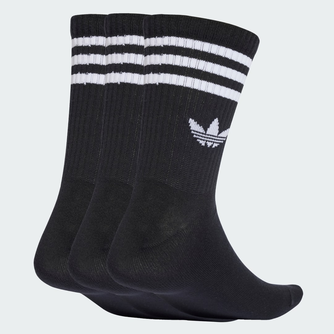Nogavice adidas Performance 3-Stripes Crew Socks - 3 Pairs Črna | JV7402, 0