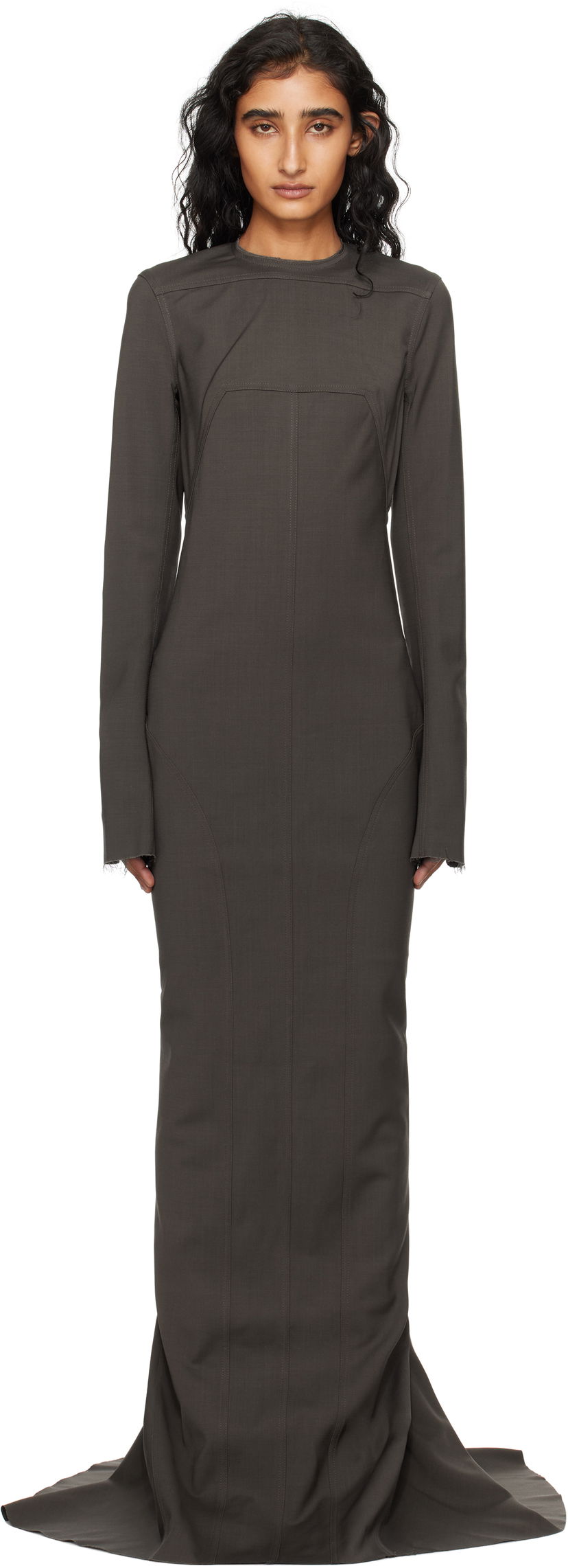 Obleke Rick Owens Rick Owens Wool Maxi Dress Siva | RP02E4510 WST