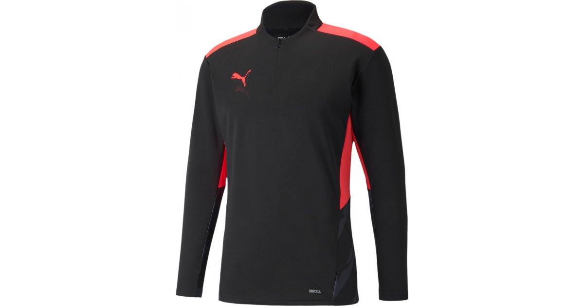 Pleteni pulover Puma Puma IndividualCUP Training 1/4 Zip Top Črna | 65754443, 1