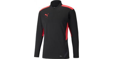 Pleteni pulover Puma Puma IndividualCUP Training 1/4 Zip Top Črna | 65754443, 1