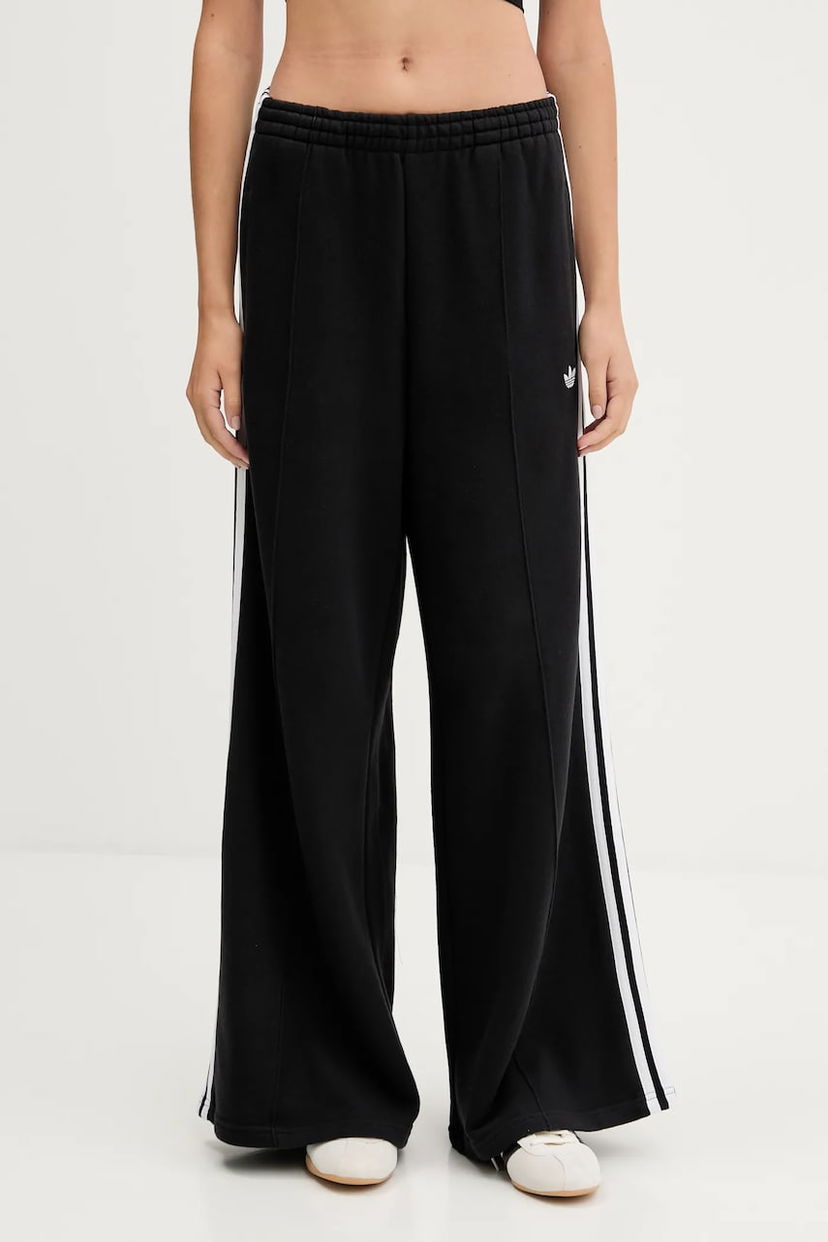 Trenirka adidas Originals adidas Originals 3-Stripes Wide Leg Track Pants Črna | JV7473