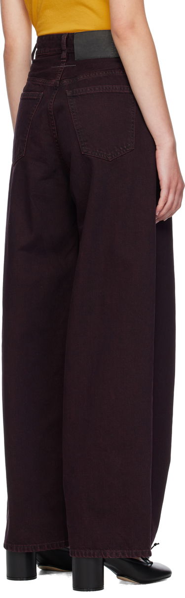 Kavbojke Maison Margiela MM6 Maison Margiela Wide-Leg Jeans Bordo | S52LA0264 M30032, 2