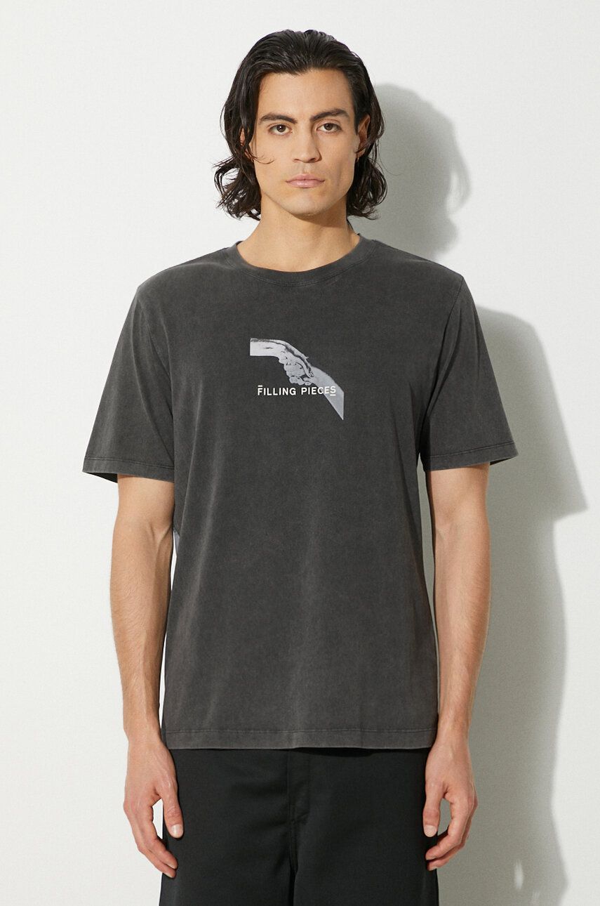 Majica Filling Pieces Handshake Vintage T-Shirt With Print Siva | 74413631284, 0