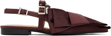 Modni dodatki GANNI GANNI Big Bow Slingback Flats Bordo | S2860, 0