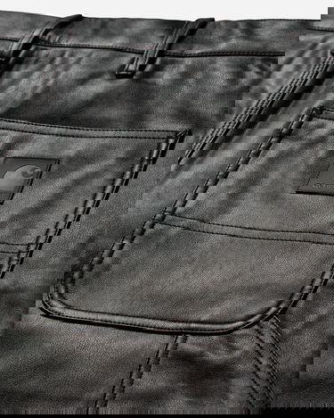 Cargo hlače Carhartt WIP Single Knee Leather Pants Črna | I034446 89XX, 3