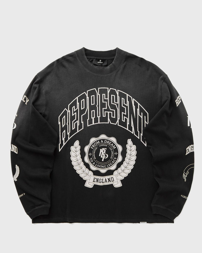 Majica Represent Clo Collegiate Arch Legacy Crest Long Sleeve T-Shirt Črna | MLM100371-04