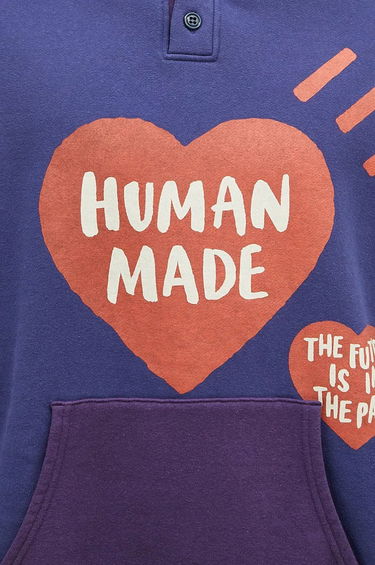 Pulover Human Made Colorblock Hoodie With Print Lila | HM28CS023, 3