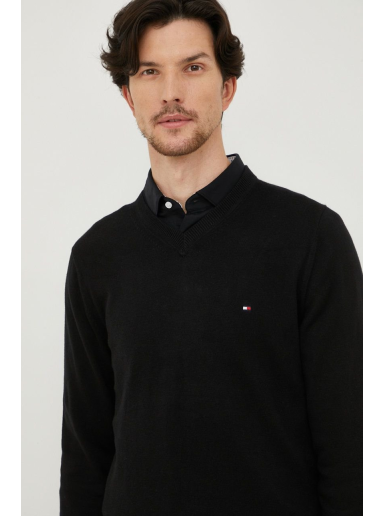 Pleteni pulover Tommy Hilfiger Sweater Črna | MW0MW28047.9BYY