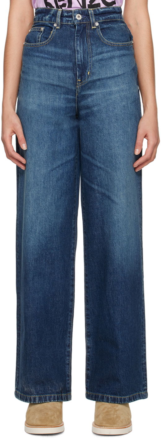 Kavbojke KENZO Paris Faded Mornarica | FD52DP2126B2, 0