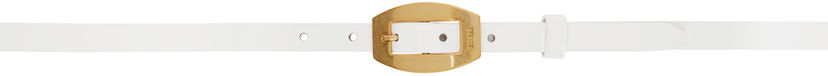 Pasovi BY FAR White Leather Belt With Buckle Bela | 23CRBLKWHW