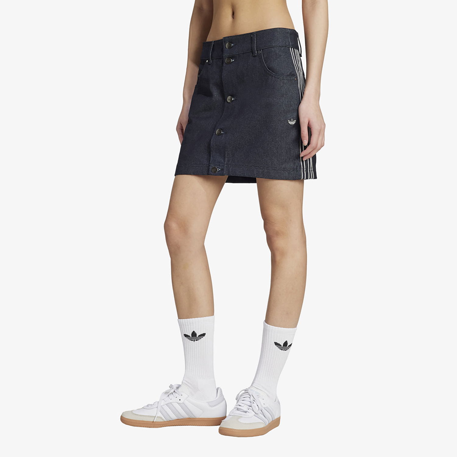 Krila adidas Originals Denim Skirt Modra | JJ3147, 0