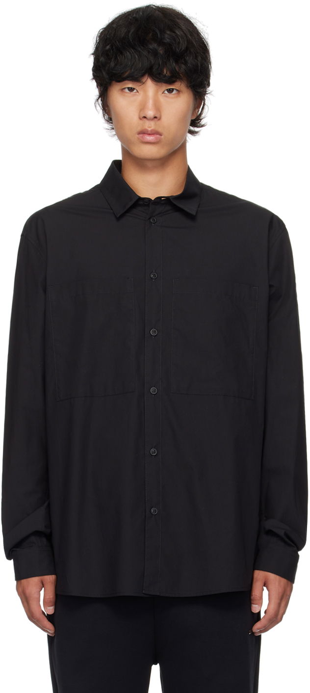 Srajce Moncler Black Patch Pocket Shirt Črna | J20912F00001549CG