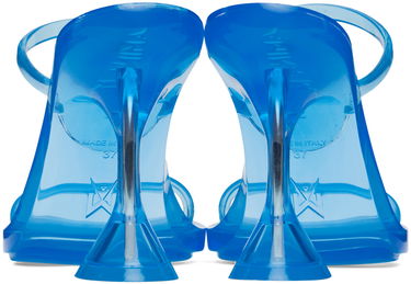 Modni dodatki Amina Muaddi Amina Muaddi Brito Slipper Heeled Sandals Modra | 11S333535BRI, 1