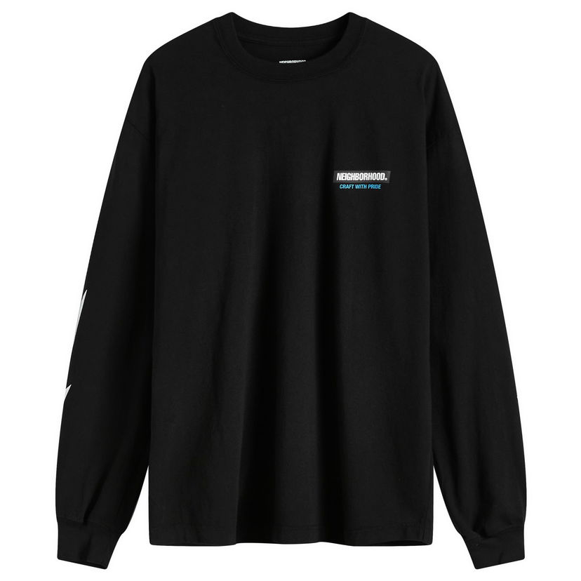 Majica Neighborhood Long Sleeve T-Shirt Black Črna | 242PCNH-LT16-BLK