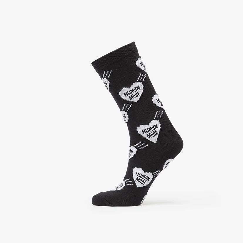 Nogavice Human Made HUMAN MADE Heart Socks 1-pack Črna | HM30GD060BK