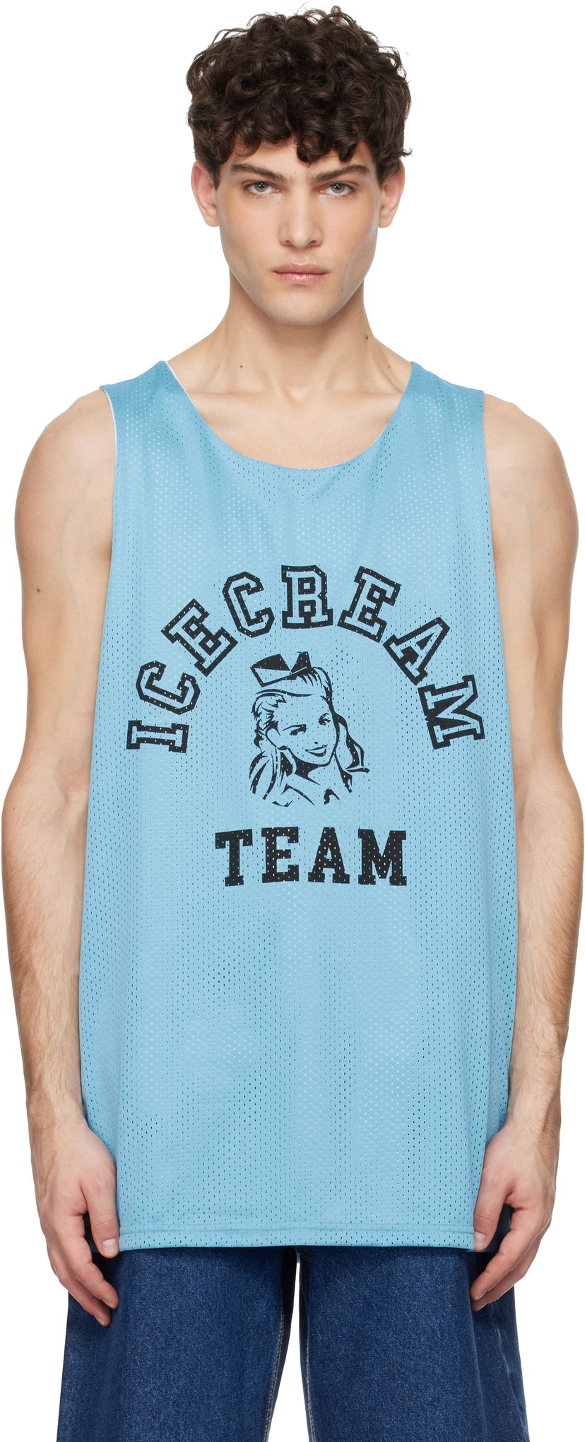 Majica brez rokavov BBC IceCream ICECREAM 'Team' Reversible Mesh Tank Top Modra | IC24467