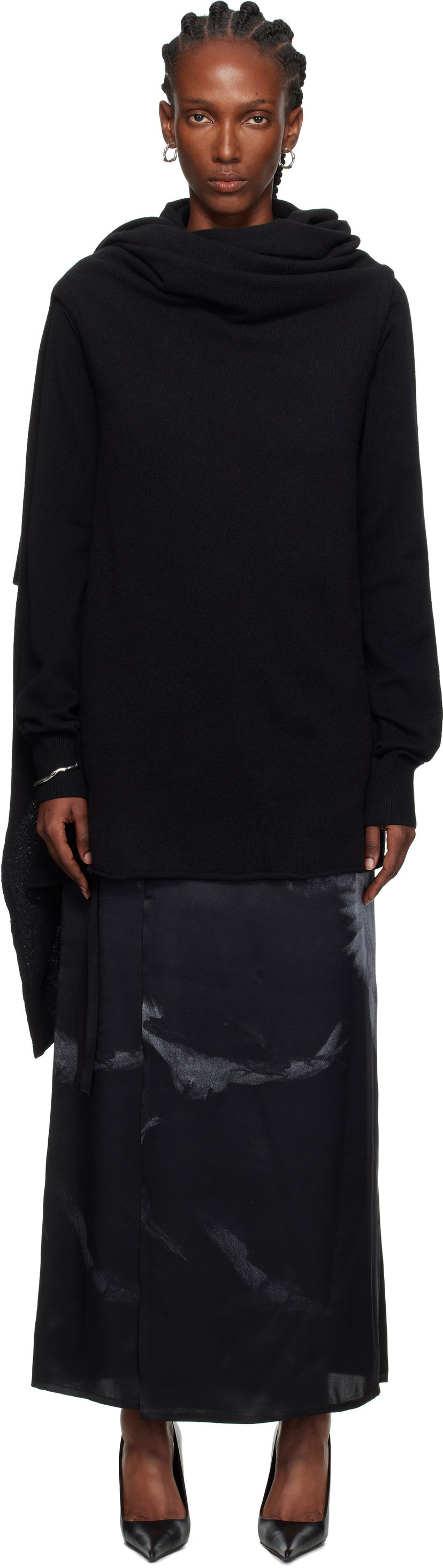 Pleteni pulover Ann Demeulemeester Ann Demeulemeester Nadine Turtleneck Sweater Črna | 2520-W-KN24-KN073-099