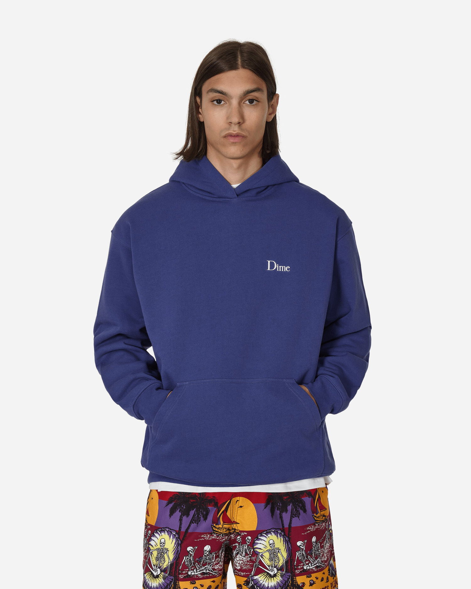 Pulover Dime Classic Small Logo Hoodie Lila | DIMESU2311MUL, 1