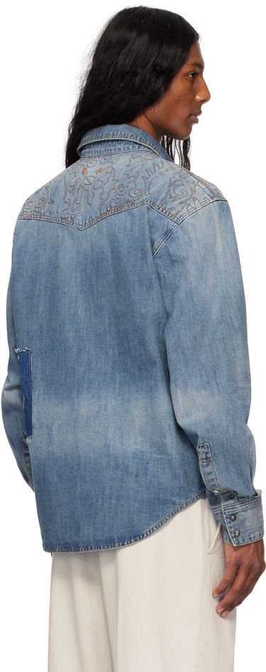 Jakna Andersson Bell Andersson Bell Embroidered Patchwork Denim Jacket Modra | atb1273m, 2