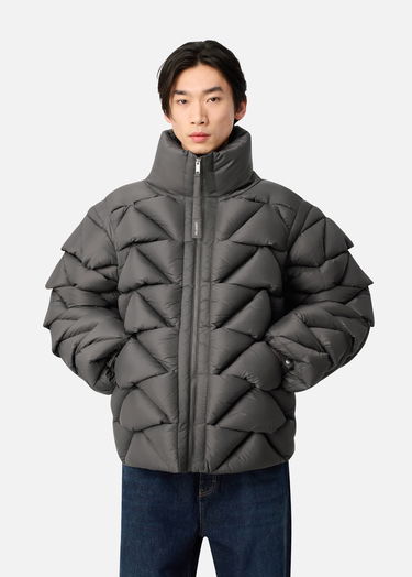 Puhovka AXEL ARIGATO Geometric Quilted High-Neck Puffer Jacket Siva | A3125001, 10