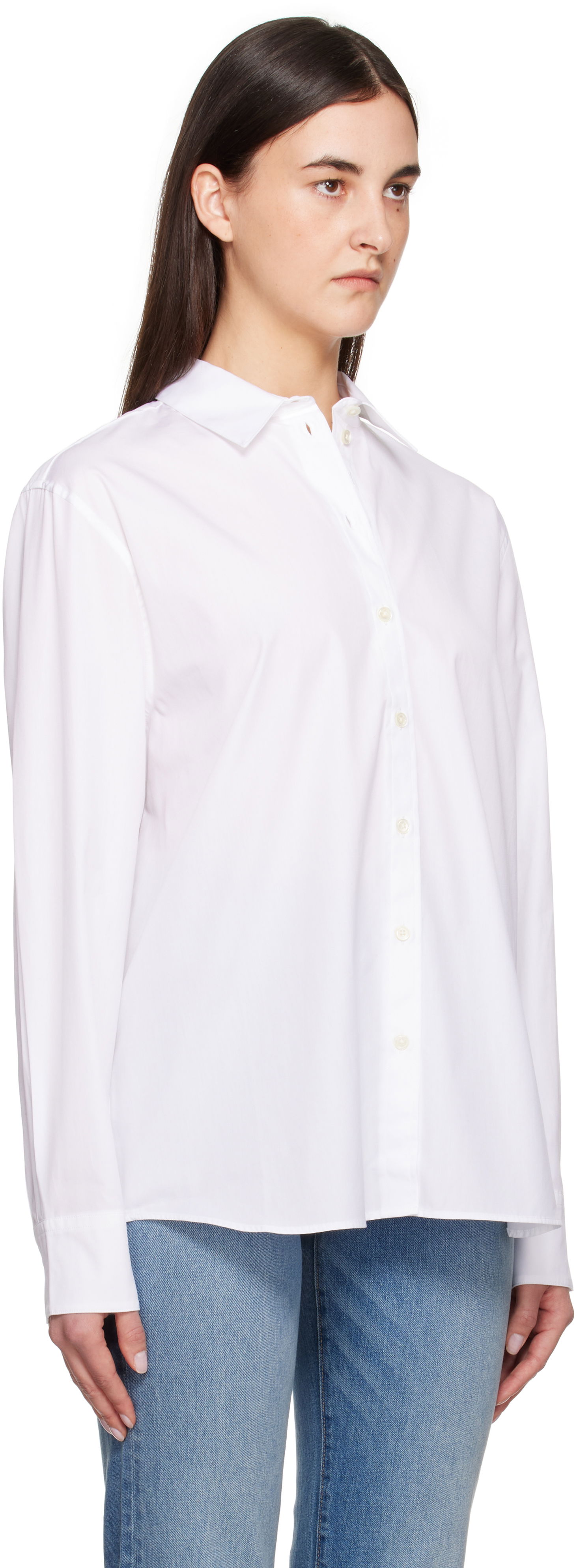 Srajce Anine Bing Anine Bing Essie Button-Down Shirt Bela | A-07-11028-WTI26, 1