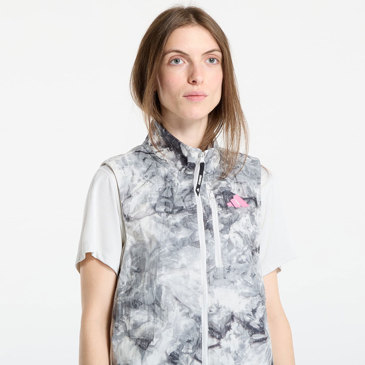 Telovnik adidas Performance Own The Run Spray Dye Vest Bela | JL8726, 1