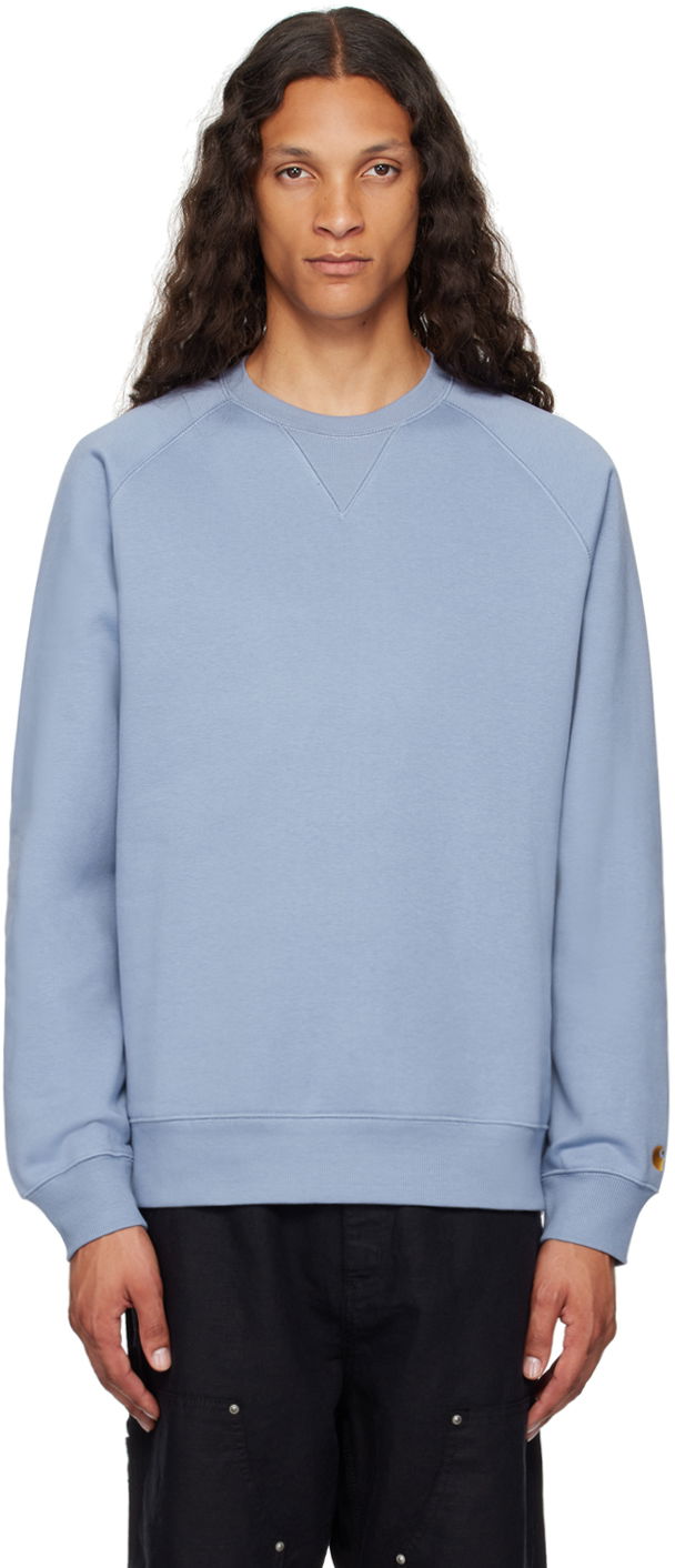 Pulover Carhartt WIP Work In Progress Chase Crewneck Sweatshirt Modra | I033660