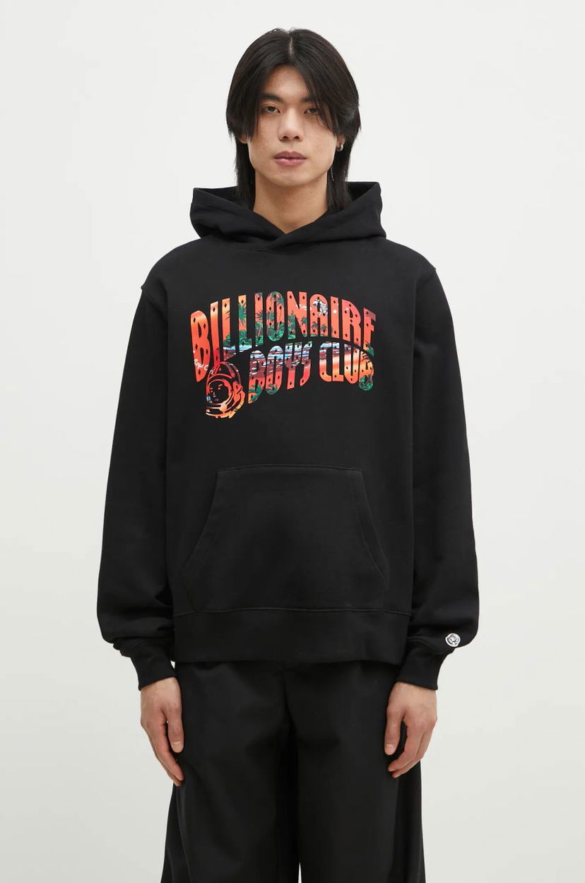 Pulover BILLIONAIRE BOYS CLUB Billionaire Boys Club Tropical Island Fill Arch Logo Popover Hoodie Črna | B24446