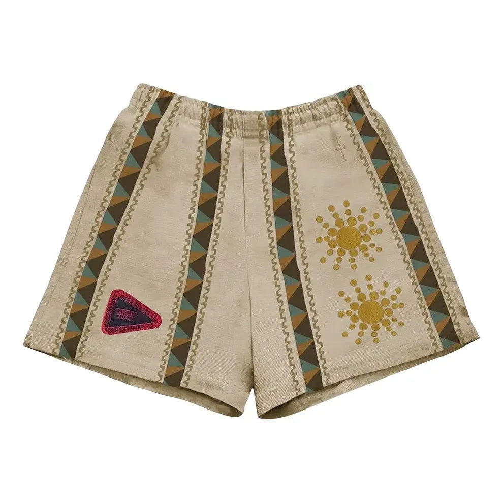 Kratke hlače Cactus Jack by Travis Scott Travis Scott Cactus Jack Starburst Shorts Bež | CJAM-PS05, 0