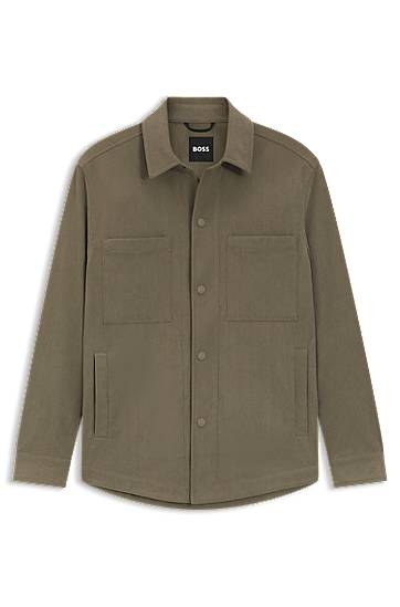 Jakna BOSS Relaxed-fit jacket in performance corduroy Zelena | 50549389, 0