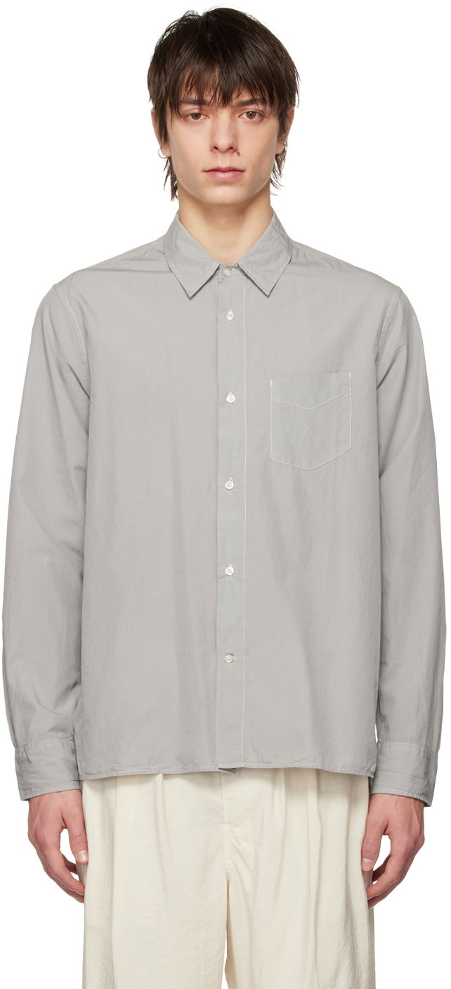 Srajce Officine Générale Emory Button-Up Shirt Siva | S23MSHI014PRE