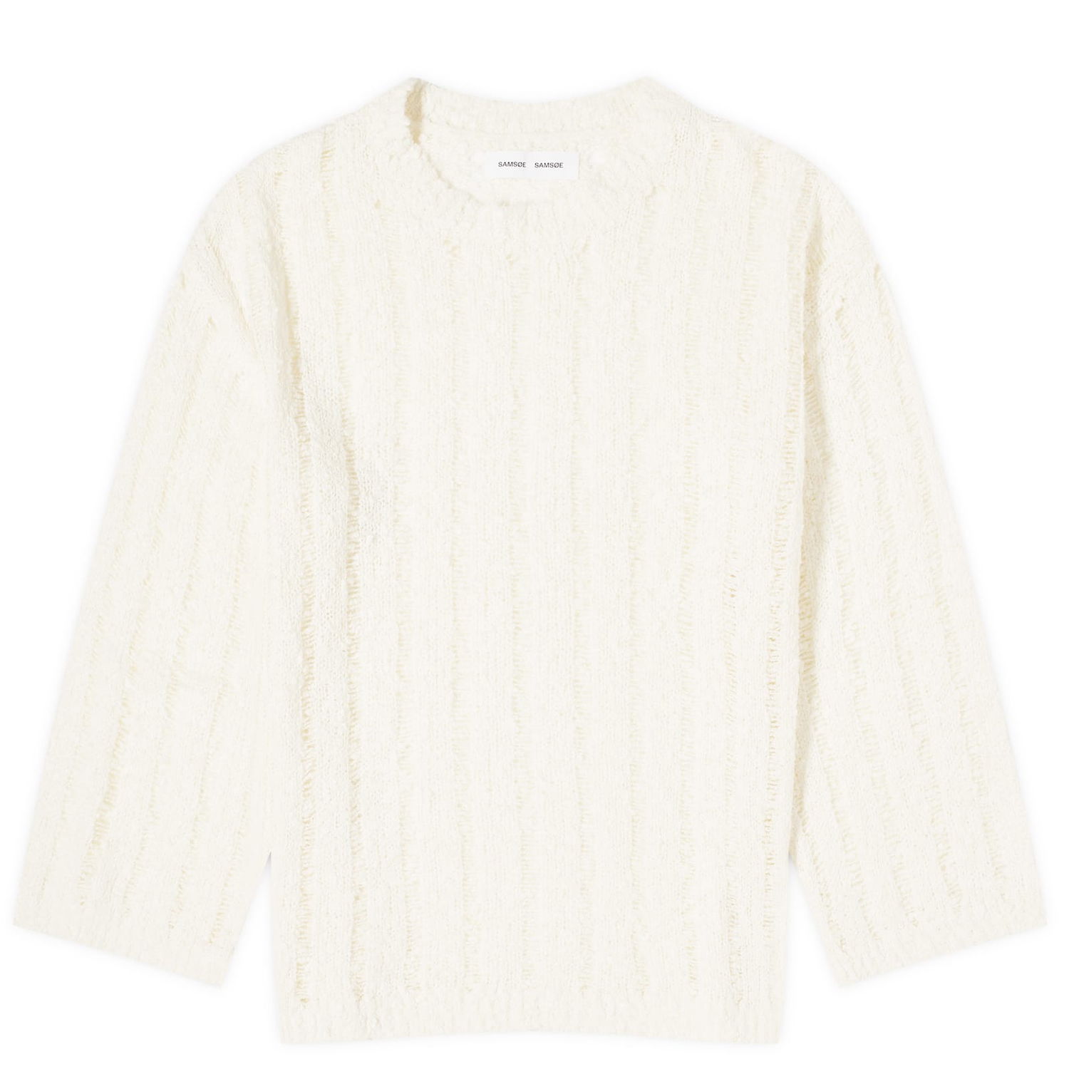 Pleteni pulover Samsoe Samsoe Samsøe Samsøe Sajulia Knitted Sweater Bela | F24200040-110108TCX, 1