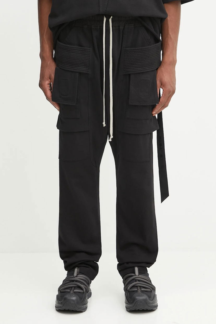 Cargo hlače Rick Owens Rick Owens DRKSHDW Creatch Cargo Drawstring Pants Črna | DU02E7376.RIG
