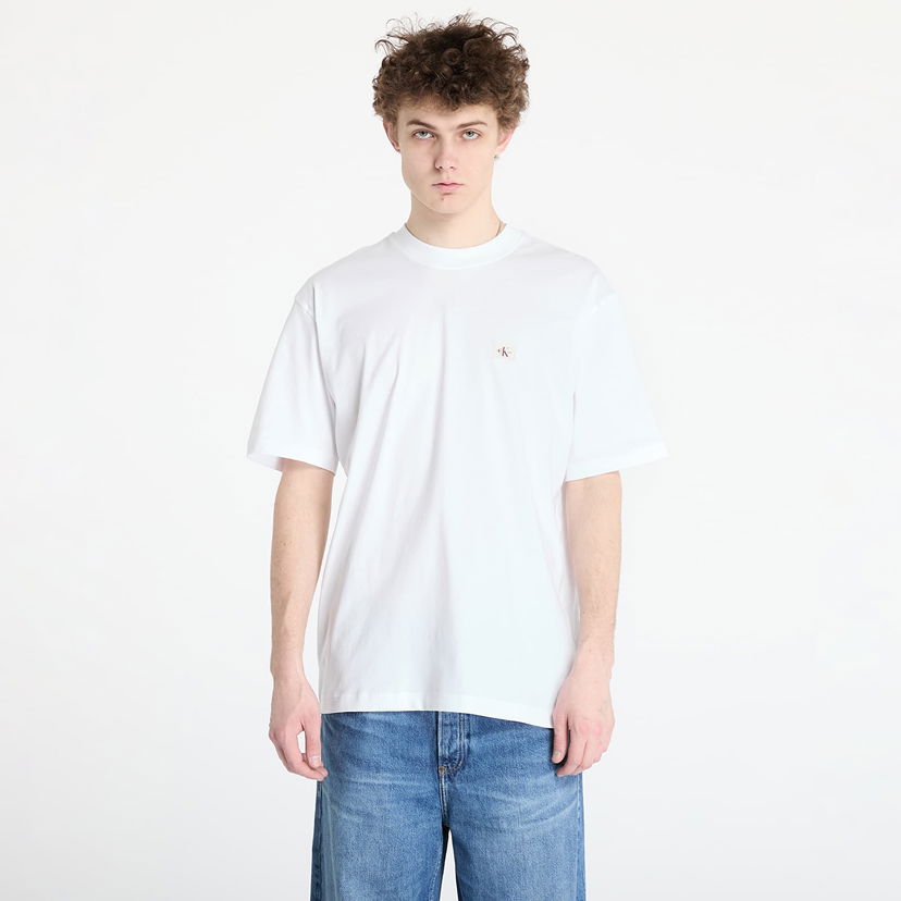 Majica CALVIN KLEIN Calvin Klein Jeans Men's Relaxed Fit Woven Label Tee Bela | J30J326857 YAF