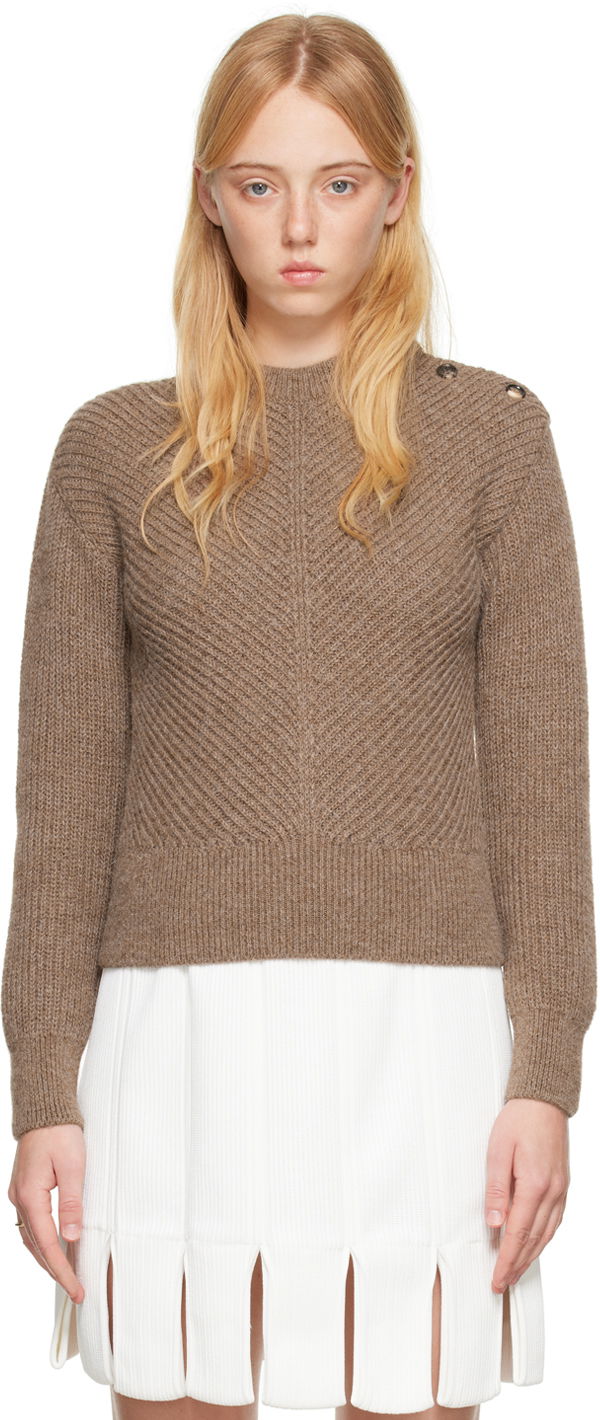 Pleteni pulover Bottega Veneta Button Sweater Bež | 719793 V2DE0, 0